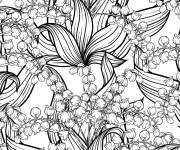 Coloriage Fleur de muguet anti-stress