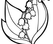 Coloriage et dessins gratuit Fleur de muguet de main à imprimer