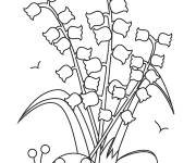Coloriage La petite coccinelle dans le champs des muguets