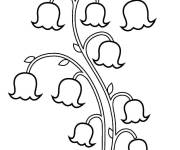 Coloriage Muguet avec les cloches blanches