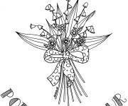 Coloriage Muguet porte bonheur