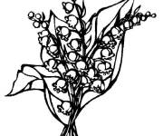 Coloriage On offre ce bouquet de muguet en printemps