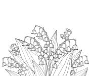 Coloriage Plante de Muguet en mai