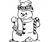 Coloriage et dessins gratuit Bonhomme de Neige à imprimer