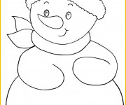 Coloriage Bonhomme de Neige stylisé