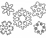 Coloriage Des Flocons de Neige Hivernale