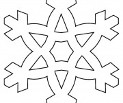 Coloriage et dessins gratuit Flocon de Neige à découper à imprimer