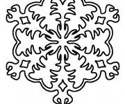 Coloriage Flocon de Neige de Noël