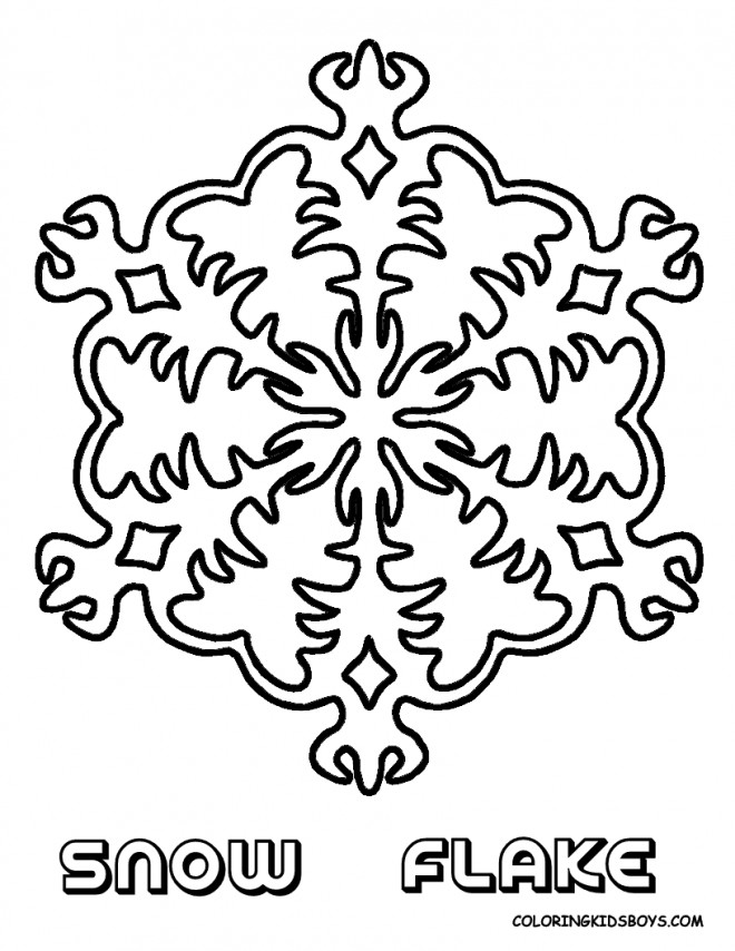 Coloriage et dessins gratuits Flocon de Neige de Noël à imprimer