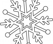 Coloriage Flocon de Neige facile