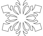 Coloriage et dessins gratuit Flocon de Neige mandala à imprimer