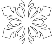 Coloriage et dessins gratuit Flocon de Neige mandala à imprimer