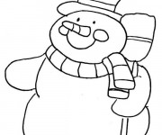 Coloriage Homme de Neige maternelle