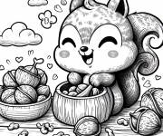 Coloriage Amour de noix de coco