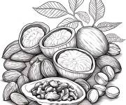 Coloriage et dessins gratuit Noix de coco d&eacute;coup&eacute;e gratuit &agrave; colorier à imprimer