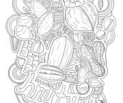 Coloriage Noix en mandala
