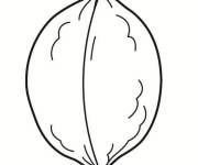 Coloriage Noix simple pour enfants