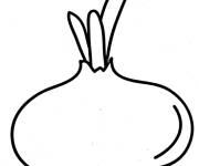 Coloriage et dessins gratuit Contour Oignon simplifi&eacute; à imprimer