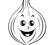 Coloriage et dessins gratuit Emoji d&rsquo;oignon à imprimer