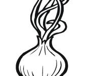 Coloriage et dessins gratuit Illustration de Oignon à imprimer