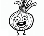 Coloriage Oignon a peur
