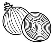 Coloriage Oignon d&eacute;coup&eacute; l&eacute;gume sein