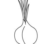 Coloriage et dessins gratuit Oignon dessin&eacute; &agrave; la main tout facile à imprimer
