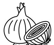 Coloriage Oignon dessin&eacute; au crayon