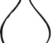 Coloriage et dessins gratuit Oignon en contour à imprimer