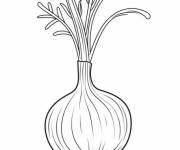 Coloriage et dessins gratuit Oignon en &eacute;moji facile à imprimer