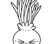 Coloriage Oignon en pleurant