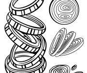 Coloriage Oignon en tranches d&eacute;coup&eacute;s