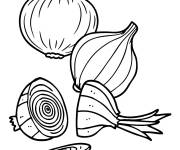 Coloriage Oignon en tranches et en rondelles