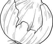 Coloriage Oignon hach&eacute; violet