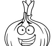 Coloriage Oignon rigolo