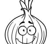 Coloriage Oignon souriant de bande anim&eacute;