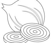 Coloriage Oignon tranch&eacute; en ligne