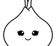 Coloriage Photo de Oignon kawaii