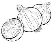Coloriage Photo de Oignon pour la salade