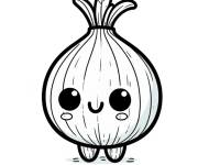 Coloriage Toute petite Oignon mignonne
