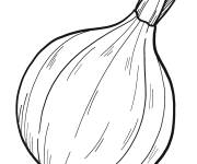 Coloriage Une l&eacute;gume Oignon vert