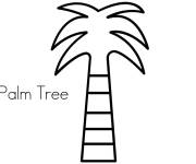 Coloriage Arbre de palmier stylis&eacute; gratuit sp