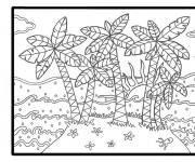 Coloriage Des palmiers magiques