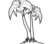 Coloriage Dessin de Palmiers facile
