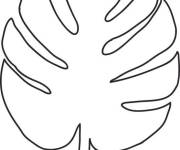 Coloriage Feuille de palmier tout facile pour enfants