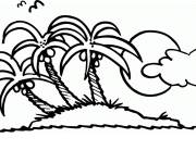 Coloriage Les beaux palmiers