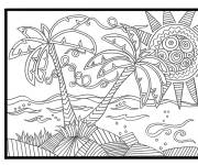 Coloriage Palmier antistress