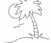 Coloriage Palmier simple dessin&eacute; par un enfant