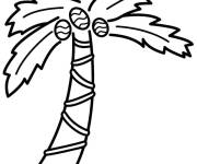 Coloriage Palmier vectoriel