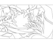 Coloriage Palmiers vue de dessous